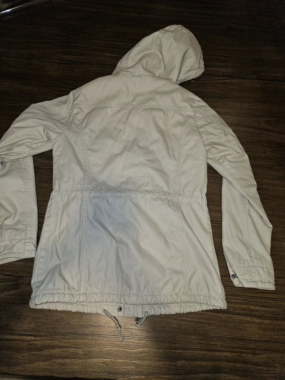 Vans Women's Cream Hooded Pea Coat